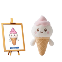 OEM/ODM Peluche personnalisée super mignonne en forme de crème glacée, produits périphériques pour boutique de desserts, promotion publicitaire