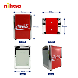 Dispensador de Servilletas de Hojalata NIHAO, Regalo Promocional Personalizado de Coca-Cola, Porta Servilletas Metálico para Mesa de Bar, para Promoción en Bares - Product Image 3