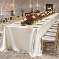 Nappe de table rectangulaire moderne en polyester tissé, tissu brillant et lisse, pour mariages et banquets, imperméable, vente en gros