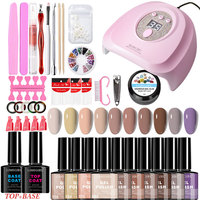 Kit de vernis à ongles en gel, lampe à ongles LED, outils de manucure, décorations de pétales de fleurs, ensemble complet, logo personnalisé, marque privée, vente en gros