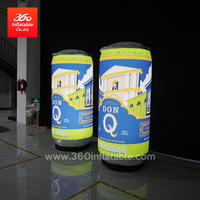 Bouteilles de vin gonflables personnalisées, canettes de bière publicitaires géantes avec lumière à led pour événements