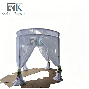 RK Elegant Round Pipe and Drape <b>Curtain</b> System Detachable Wedding Decoration - Product Image 1
