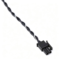Kabel Twisted-Pair dengan Konektor Pengunci 2-Pin, Rakitan Kabel Ujung Terbuka untuk Peralatan Industri & Penerangan