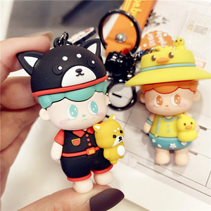Dibujos animados triste pequeño llorón con oso llavero lindo llanto bebé llevar Animal figura llavero mochila colgante - Product Image 5