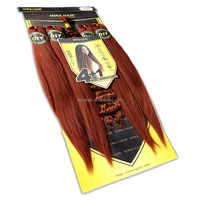 Vente en gros de mèches à tresser de 38 pouces (200g) et de 18 pouces (100g), extensions de cheveux lisses tressées et teintes pour la réalisation de nœuds Miracle