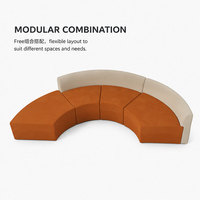 Canapé modulaire moderne en forme de S, sièges incurvés pour salle d'attente, canapé de réception pour bureau, hall d'entrée, appartement, salle d'exposition