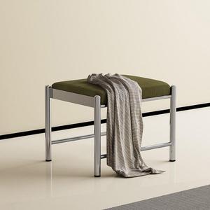 Minimalist Black Shoe Changing <b>Stool</b> With Soft Cushion For Entryway Bedroom Living Room <b>Storage</b> Bench - Product Image 3