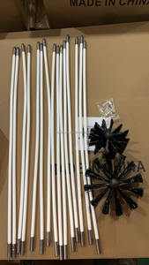 Kit <span class=keywords><strong>de</strong></span> brosses <span class=keywords><strong>de</strong></span> nettoyage pour conduit <span class=keywords><strong>de</strong></span> sécheuse Esaputti Industrial <span class=keywords><strong>de</strong></span> 4 <span class=keywords><strong>pouces</strong></span>, poils en acier inoxydable, longueur <span class=keywords><strong>8</strong></span>/12 pieds, pour cheminée et foyer, OEM - Product Image 4