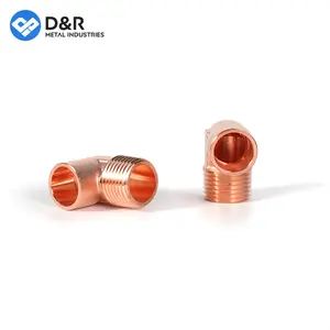 D & R中国好价格1/2 "女dn15公90度3/4英寸3路连接器铜水暖管件