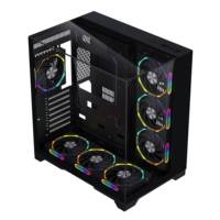 Venta al por mayor ATX/2. 0/1 USB3.0 Gaming PC Case Diseño Vertical con gafas de tres caras para los jugadores