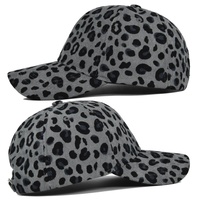 Gorra de Béisbol con Estampado de Leopardo en Pana, Gorra de Moda Unisex con Cierre a Presión para Hombre y Mujer, Transpirable, Protección Solar, 3 Colores