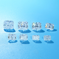 Pierres de moissanite coupe rayonnante DEF VVS 0.5ct 1ct 2ct 3ct diamants moissanite coupe rayonnante brillant moissanite lâche énorme stock