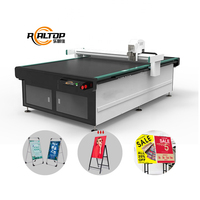 Realtop 2516 1825 couteau oscillant baiser couteau automatique CNC acrylique KT conseil pvc conseil matériel dur machine de découpe