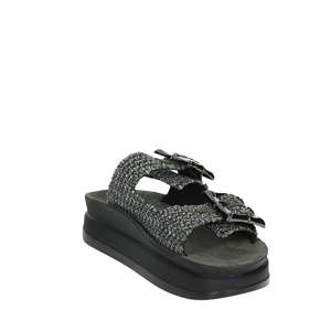 Sandali Fantasy da Donna con Zeppa S1111 Bamboo Nero - Product Image 5