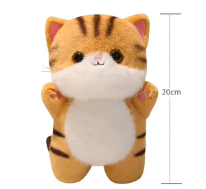 Usine directe 20cm poupée en peluche mignon bavoir <span class=keywords><strong>chat</strong></span> compagnon de bureau pour filles couette avec remplissage en coton PP cadeau parfait pour les enfants - Product Image 2