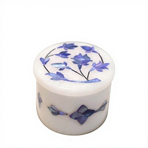 Colección superior, el mejor producto hecho a mano, caja de incrustaciones de mármol de arte Floral con fregona de nácar, uso para regalo de joyería, artículo de embalaje - Product Image 1