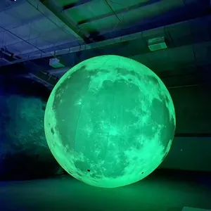 Decoration Giant Advertising Inflatable Moon Model Large Inflatable Moon Balloon With Led Light