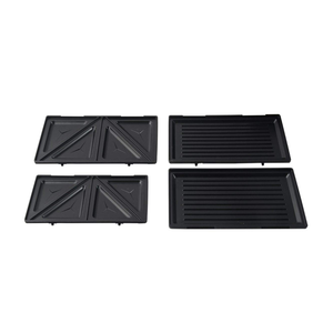 Máquina para hacer gofres de sándwich de 2 rebanadas de acero inoxidable de nuevo diseño <span class=keywords><strong>multiusos</strong></span> con platos desmontables antiadherentes - Product Image 5