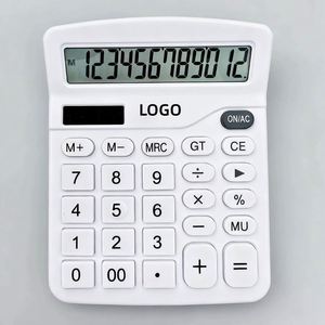 Calculatrice de bureau personnalisée avec logo, 12 chiffres, double alimentation, pour étudiants, solaire et numérique - Product Image 1