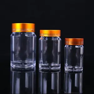 100ml Acrylic Capsule Bottle Medicine Jars Clear Plastic Healthy Food Pill Bottle With Screw Cap