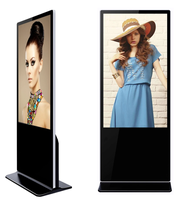 Écran publicitaire LCD intérieur 85 pouces 4K HD, écran tactile sur pied, affichage d'informations, indice de protection IP65, magasin de détail, métro, ascenseur