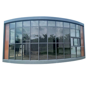 Mobile Booth Aluminum Alloy Frame Glass <b>Curtain</b> Wall <b>Waterproof</b> For Supermarket - Product Image 3
