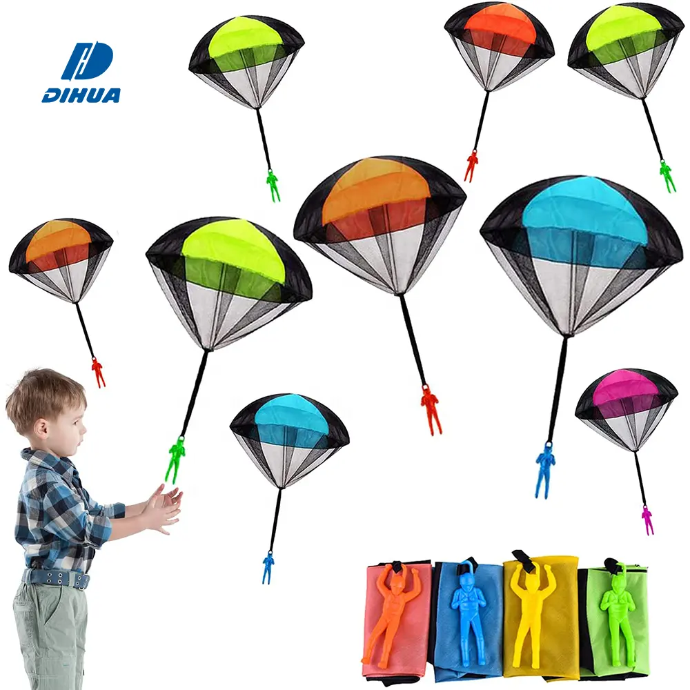 Tangle Free Hand Throwing Parachute Toy Sky Diving Kids Outdoor Parachute Toy Soldier Children's Flying Toys
