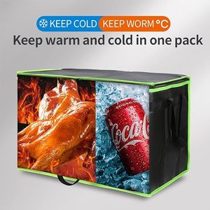 Sac de pique-nique <span class=keywords><strong>isotherme</strong></span> <span class=keywords><strong>pliable</strong></span> rouge avec doublure douce, réutilisable pour le camping/le pique-nique au Canada - Product Image 3