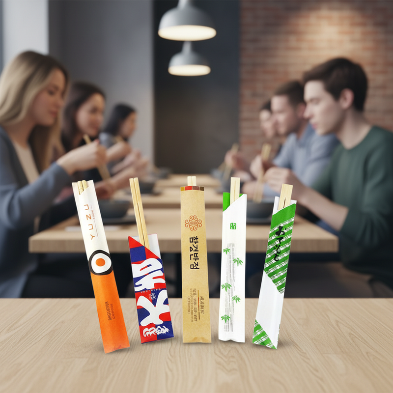 Custom Disposable Bamboo Tensoge Chopsticks with