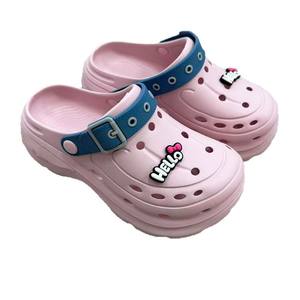 ग्रीष्मकालीन महिला एवा प्लेटफॉर्म आउटडोर मोटी-सोल्ड आर्क समर्थन क्लोग्स समुद्र तट जूते की ऊंचाई बढ़ाने वाले छेद कस्टम थोक लड़की क्लोन - Product Image 3