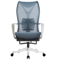 Chaise de bureau ergonomique moderne en maille, siège inclinable pivotant à hauteur réglable, accoudoirs fixes, cadre en nylon A88