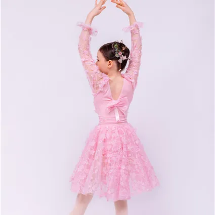 New Arrival Girs Pink Lace ballet tutu dress ballet performance tutu skirt