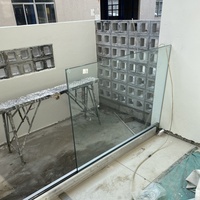 Système de balustrade en verre sans cadre avec éclairage LED moderne, profilé en U en aluminium pour balcon et escalier, verre trempé transparent