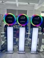 Photomaton iPad pour 1 à 5 personnes, pour mariages, fêtes et événements, personnalisable, écran LED en papier PVE, équipement de photomaton en gros, prêt à être expédié