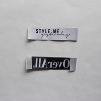 Étiquettes tissées personnalisées en damassé pour vêtements, étiquettes de ourlet, étiquettes de couture, étiquettes de vêtements en tissu, étiquettes pour perruques