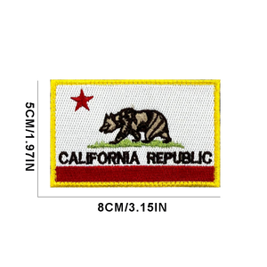 미국 국기 자수 패치 모자 사용을위한 친환경 패브릭 후크 및 루프 전술 기능 - Product Image 3