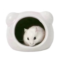 Usine Vente Chaude Matériau En Céramique Naturelle De Refroidissement Grand Hamster Cachette Porcelaine Hamster Nid Or Ours Glace Literie Nid