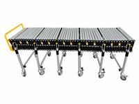 Système de convoyeur à rouleaux rétractable flexible, convoyeur motorisé pour le tri logistique express et le chargement de conteneurs