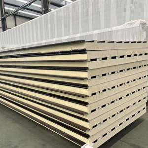 Panel sándwich de techo con aislamiento de aluminio y acero compuesto con núcleo de espuma de <span class=keywords><strong>poliuretano</strong></span>, diseño moderno para uso exterior interior y exterior - Product Image 4