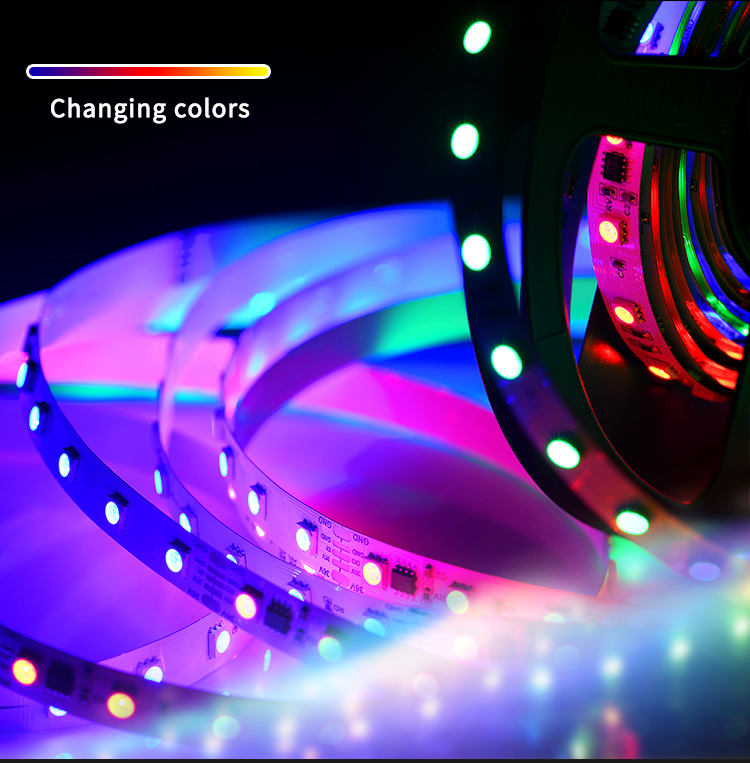 WS2811digital pixel led strip 54leds/m DC36v super length 30m per roll constant current smart led strip rgb