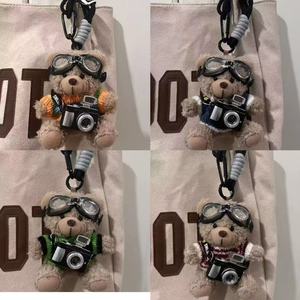 Llavero de Peluche con Forma de <span class=keywords><strong>Oso</strong></span> Teddy con Cámara Creativa, para Bolsa, Mochila, Llaves de Coche - Product Image 2
