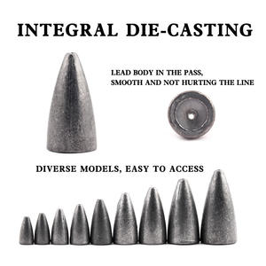 Plomada de Pesca XY-90 Bullet Sinker 1.8g 2.5g 3.5g 4.5g 6.5g 10g 13g 19.5g 28g, Plomo de Pesca para Río, Duradera y Funcional - Product Image 5