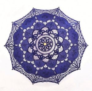 Parasol en dentelle populaire avec manche en bois, fournitures promotionnelles pour fêtes, mariées et occasions spéciales - Product Image 3