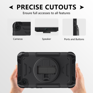 360 xoay Heavy Duty Rugged antoshock trường hợp máy tính bảng cho Samsung Tab A9 8.7 inch x110 x115 với dây đeo tay & vành đai vai - Product Image 4
