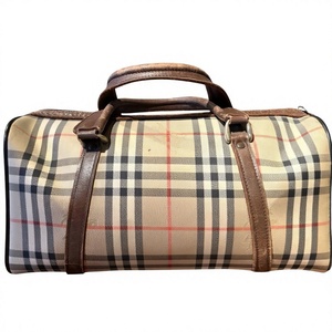 Sac de voyage classique en toile à carreaux avec poignée supérieure et fermeture éclair, unisexe, forme ovale, grande capacité 20-36L, pour le sport - Product Image 2