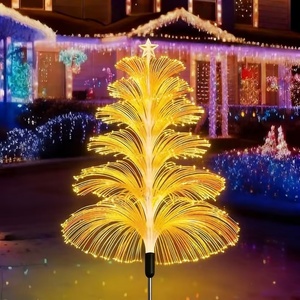 Lampes solaires LED d'extérieur RGB à fibres optiques, étanches IP55, batterie incluse, garantie 2 ans, pour pelouse, aménagement paysager, décoratives, pour jardin - Product Image 1