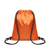 Sac à dos personnalisé en polyester et nylon avec cordon de serrage, sac de sport unisexe pliable et imperméable avec poches