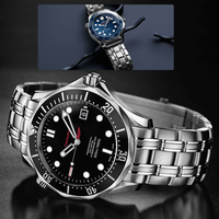 Bracelet de montre en acier inoxydable massif de 20 mm pour hommes, bracelet en métal à extrémités courbées pour Omeg PLANET OCEAN 007/SEAMASTER/300/600
