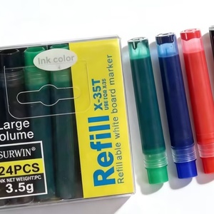 2026 Best Standard Volume Color <b>Ink</b> <b>Refill</b> Set Erasable Oil-Based Bright Color for Refillable Whiteboard Marker Pen - Product Image 6