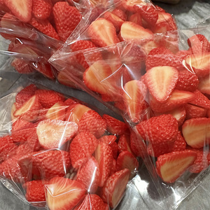 PvC Hard Fruit Accessory Half of TheWntire Strawberry UV Print PulpTransverse Texture Bluk VideO ASMRSound Props 1.6INCH DIY - Product Image 3